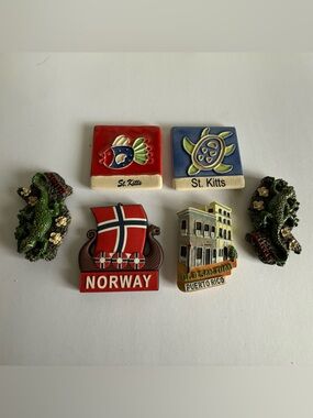 Set of 6 Travel Kitchen Refrigerator Magnets